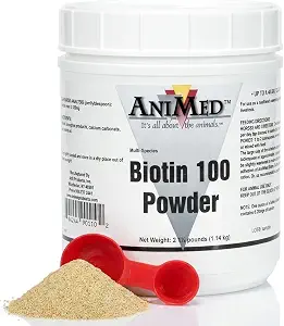 AniMed Biotin 100 Daily Horse Hoof Supplement & Equine Hair Growth Powder 2.5 lbs