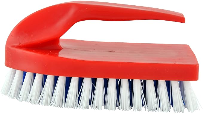 Decker SRB23 Show Ring Brush – Stiff White & Blue Synthetic Livestock Grooming Brush