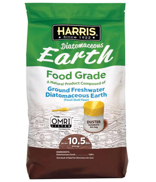 Harris Food Grade Diatomaceous Earth 10.5 lb – 100% Freshwater DE Powder with Duster, OMRI Listed
