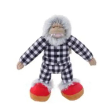 Tall Tails Holiday Yeti in Pajamas Plush Dog Toy – 14 Inch