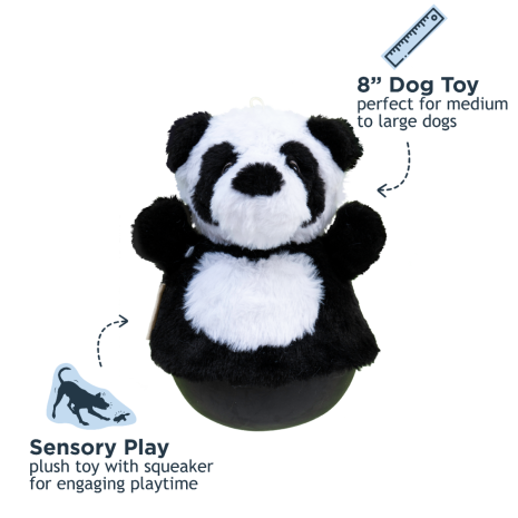 Tall Tails Roly Poly Panda Plush Dog Toy