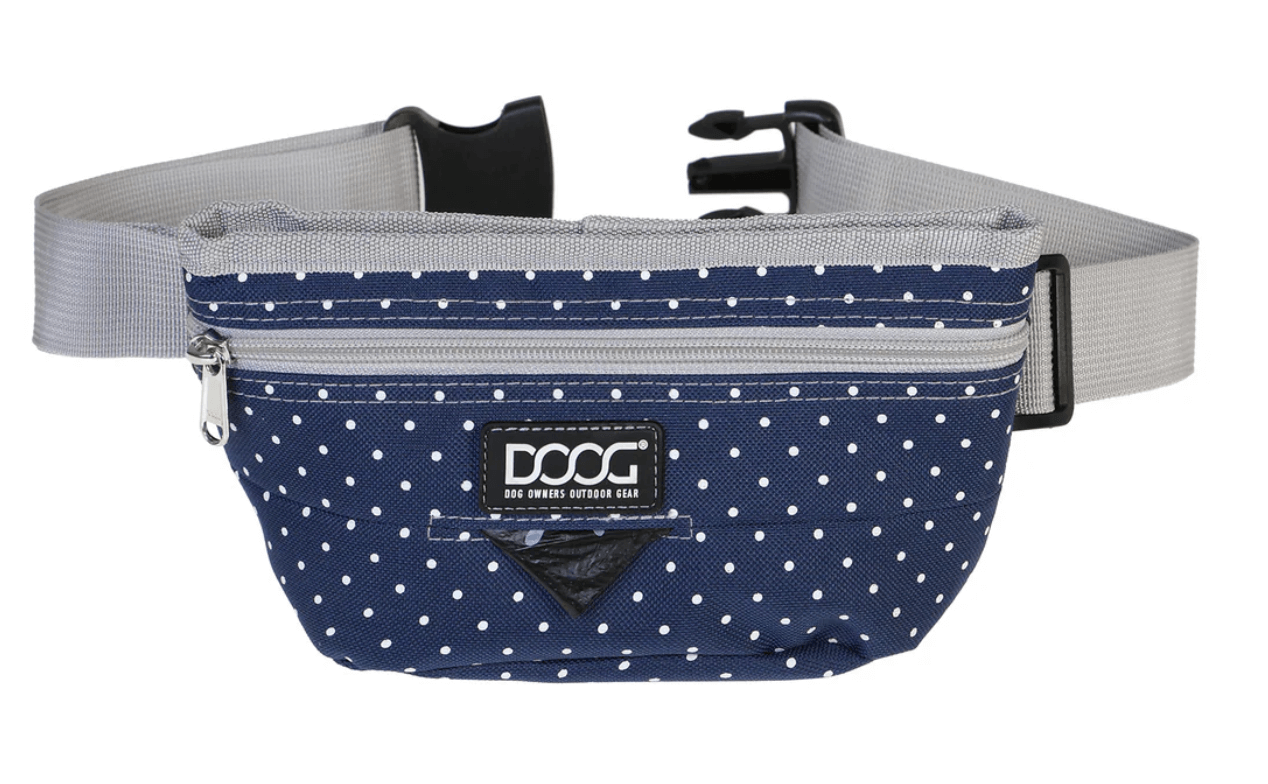 DOOG0206 - DOOG Treat & Training Pouch with Hinge Closure - Stella, navy with white spots