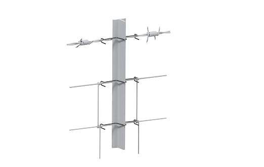LockJawz TSWC-50 Spring Wire T-Post Clips 50 Pack – 12.5 Gauge Zinc-Coated Steel Fence Clips