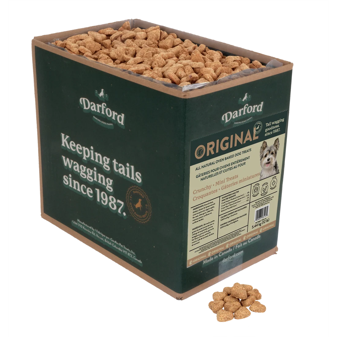 Darford Originals Crunchy Medium Dog Treats 12 lb – Oven-Baked Chicken Bulk Dog Biscuits