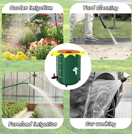 52 Gallon Collapsible Rain Water Collection Barrel System