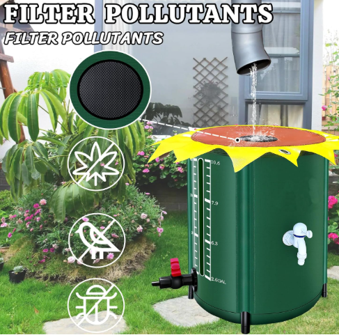 52 Gallon Collapsible Rain Water Collection Barrel System