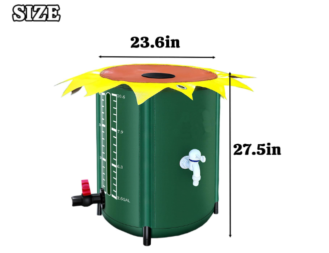52 Gallon Collapsible Rain Water Collection Barrel System