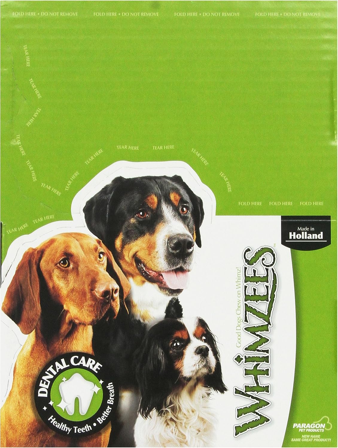 PARAGON 154103 30-Count Box Whimzees Toothbrush Star for Pets, Large
