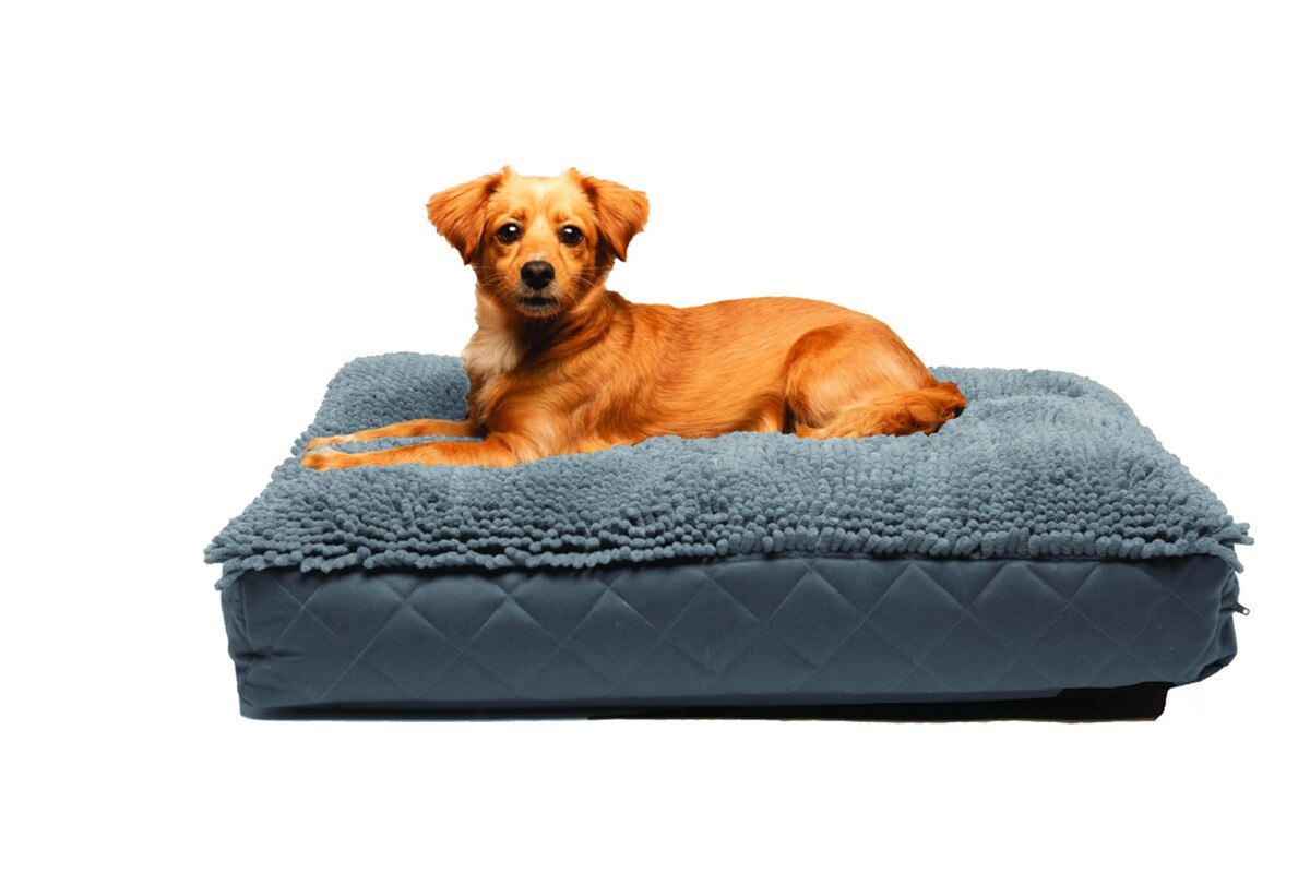 Dog Gone Smart Dirty Dog Rectangle Dog Bed – Plush Microfiber, Removable Washable Cover