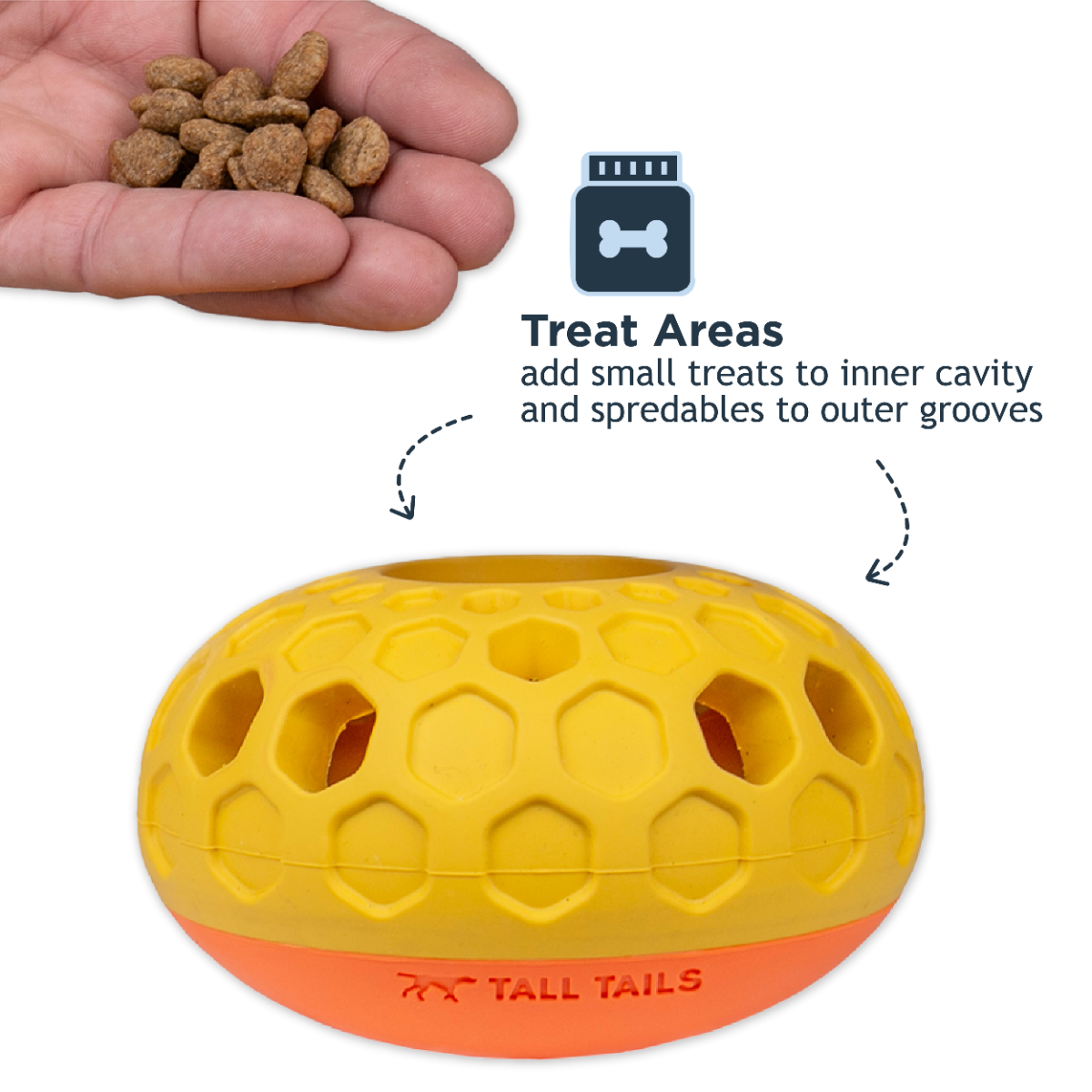 Tall Tails Natural Rubber Bee Hive Reward Dog Toy – 5 Inch