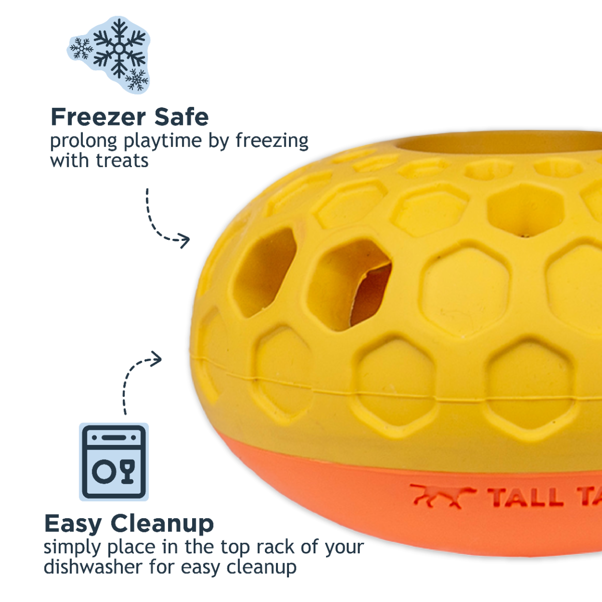 Tall Tails Natural Rubber Bee Hive Reward Dog Toy – 5 Inch