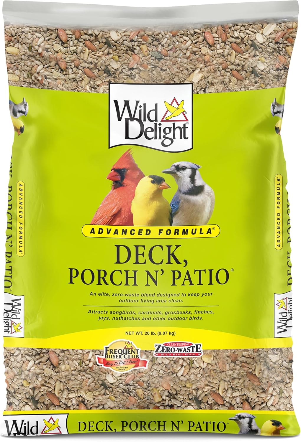 Wild Delight Deck, Porch N’ Patio Premium Zero-Waste Wild Bird Food – 20 lb Bag