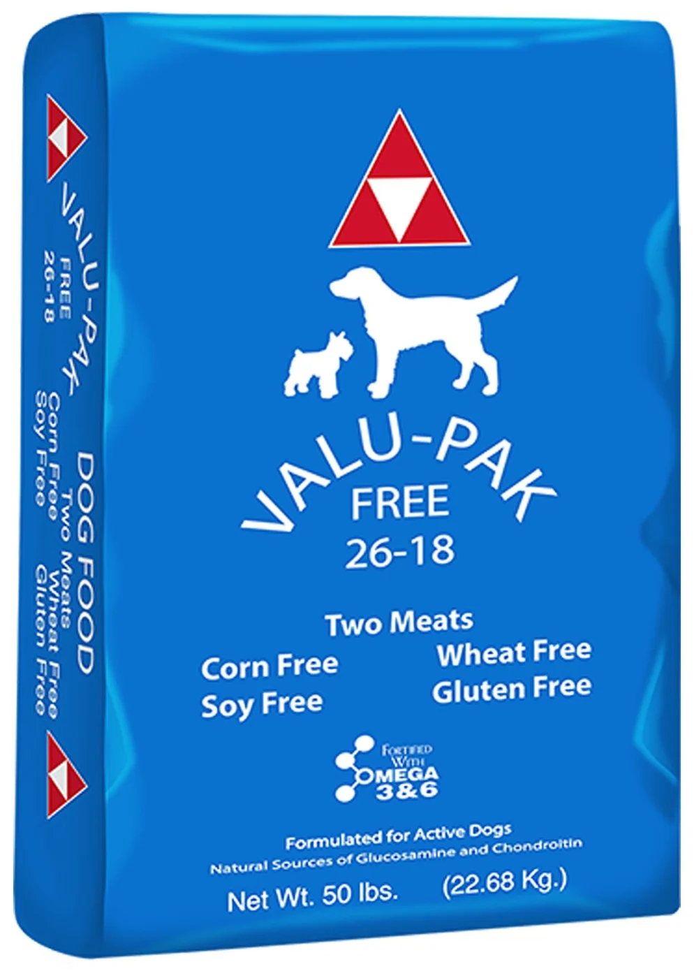 Valu-Pak Free 26-18 Performance Dry Dog Food – Blue Bag, 50 lb