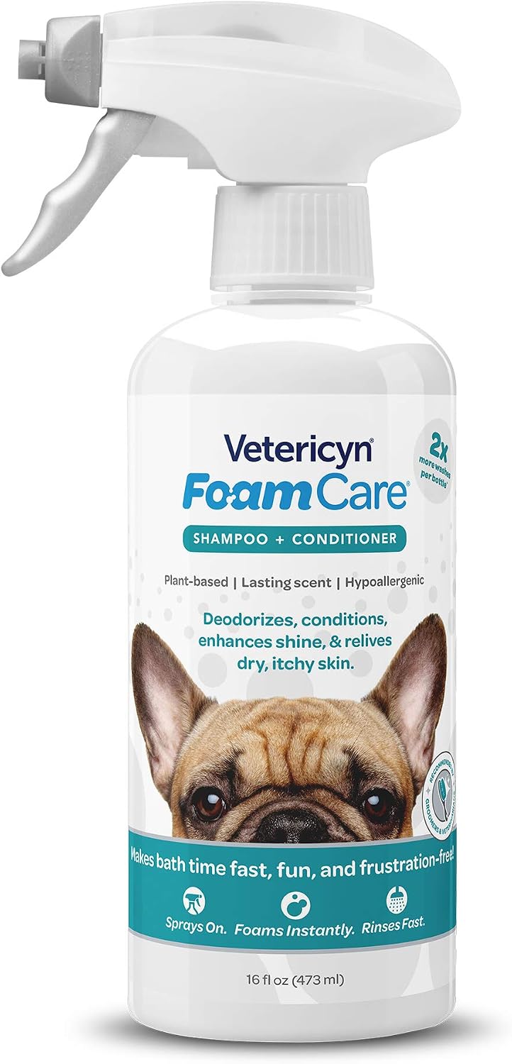 Vetericyn FoamCare Pet Shampoo Plus Conditioner – 16 oz