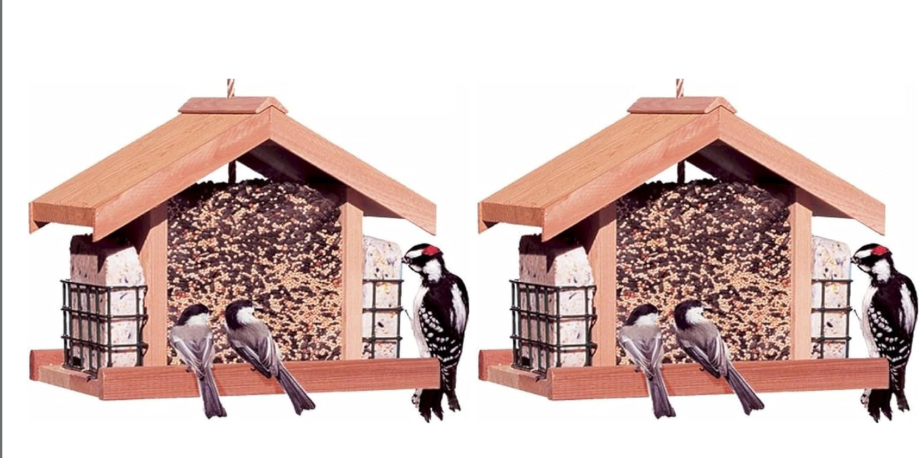 Perky-Pet® Deluxe Chalet Cedar Bird Feeder – 5 lb Seed Capacity