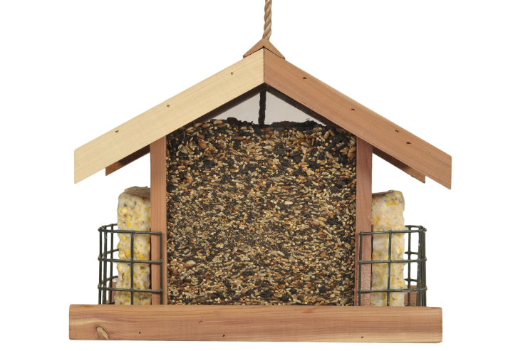 Perky-Pet® Deluxe Chalet Cedar Bird Feeder – 5 lb Seed Capacity