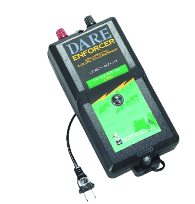 Dare DE120 Enforcer Series 110V Electric Fence Energizer – 20 Acre, 0.30 Joule Livestock Fence Charger