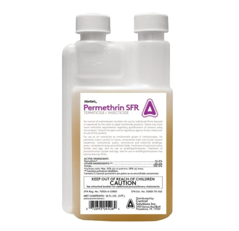 Control Solutions Permethrin SFR 36.8% Insecticide Concentrate – Termite, Lawn & Perimeter Pest Control, 16 oz