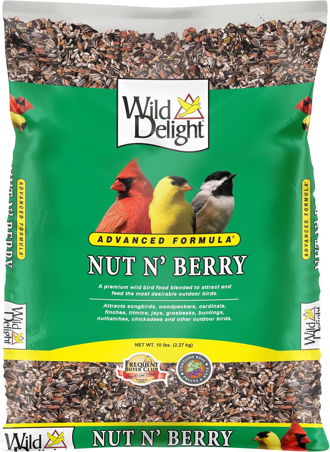 Wild Delight Nut N’ Berry Premium Wild Bird Food – Real Fruit, Nuts & Sunflower Seed Blend