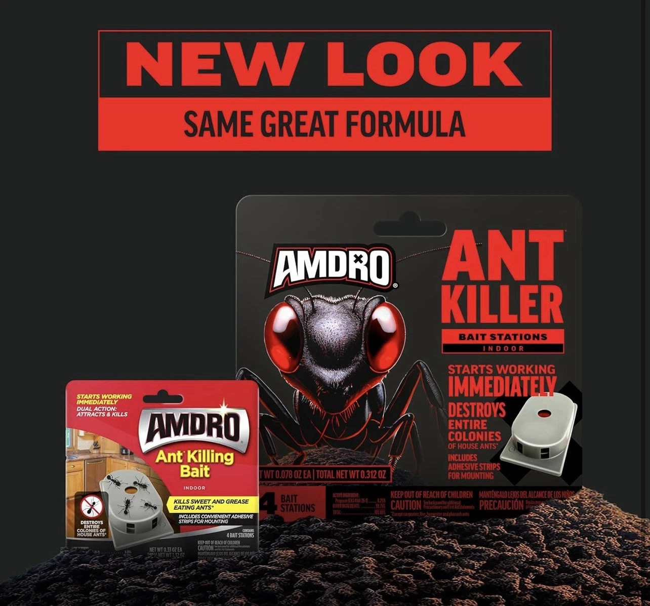 AMDRO Ant Killing Bait Stations 4pk