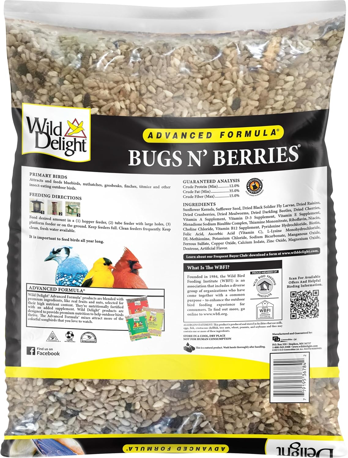 Wild Delight Bugs N Berries Wild Bird Seed – 4.5 lb
