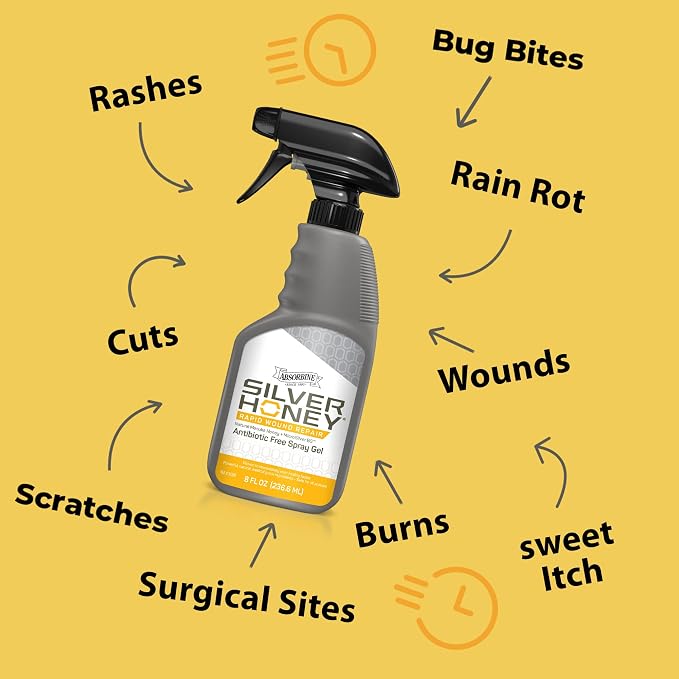 Silver Honey Rapid Wound Repair Spray Gel, 8 fl oz
