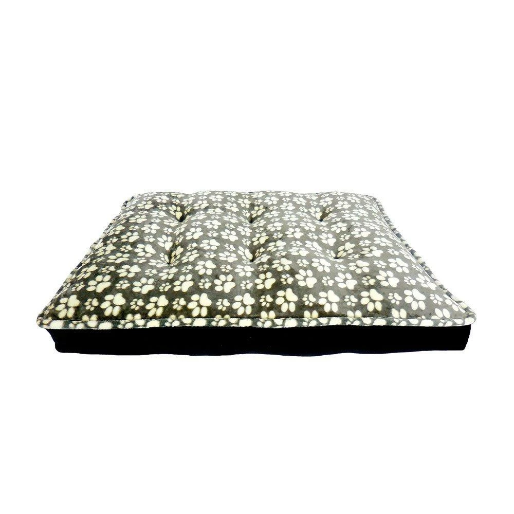 Arlee Pet Products Rover Rest Bella OrthoLux Orthopedic Dog Mattress – Linear Paws Charcoal/Black, 42 x 36 in