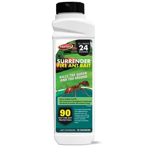 Martin’s Surrender Fire Ant Bait 12 oz – Ready-to-Use Granular Ant Killer, Treats Up to 24 Mounds