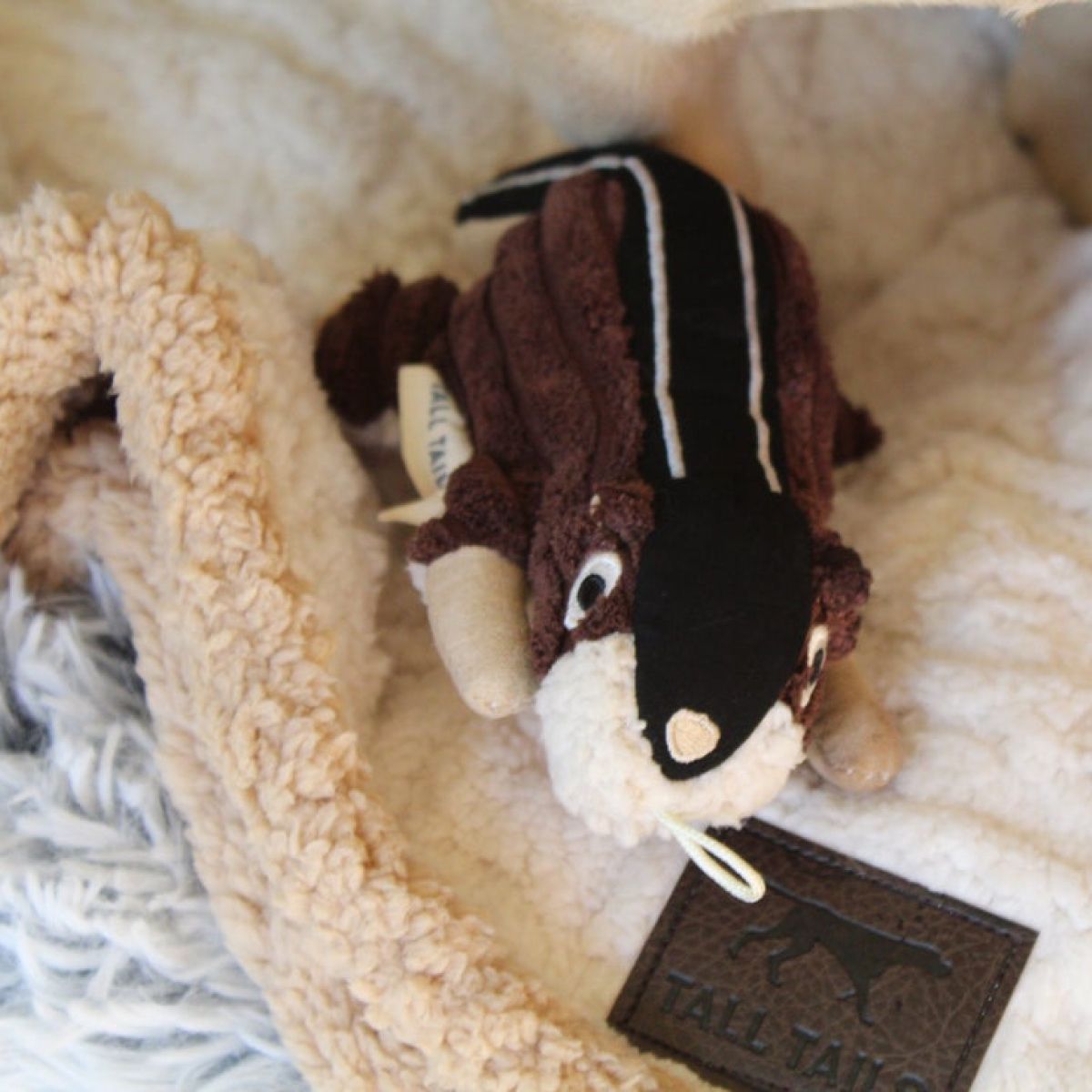 Tall Tails Chipmunk with Squeaker Plush Dog Toy – 5 Inch