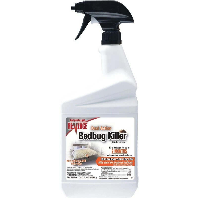 Bonide Revenge Dual Action Bed Bug Killer, 32 oz Ready-to-Use Spray