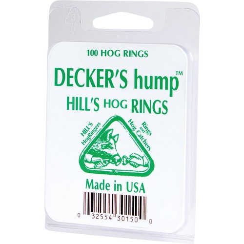 Decker Hill’s Hump #3 Hog Rings 100 Pack – 12.5 Gauge Copper-Coated Steel Livestock Hog Rings