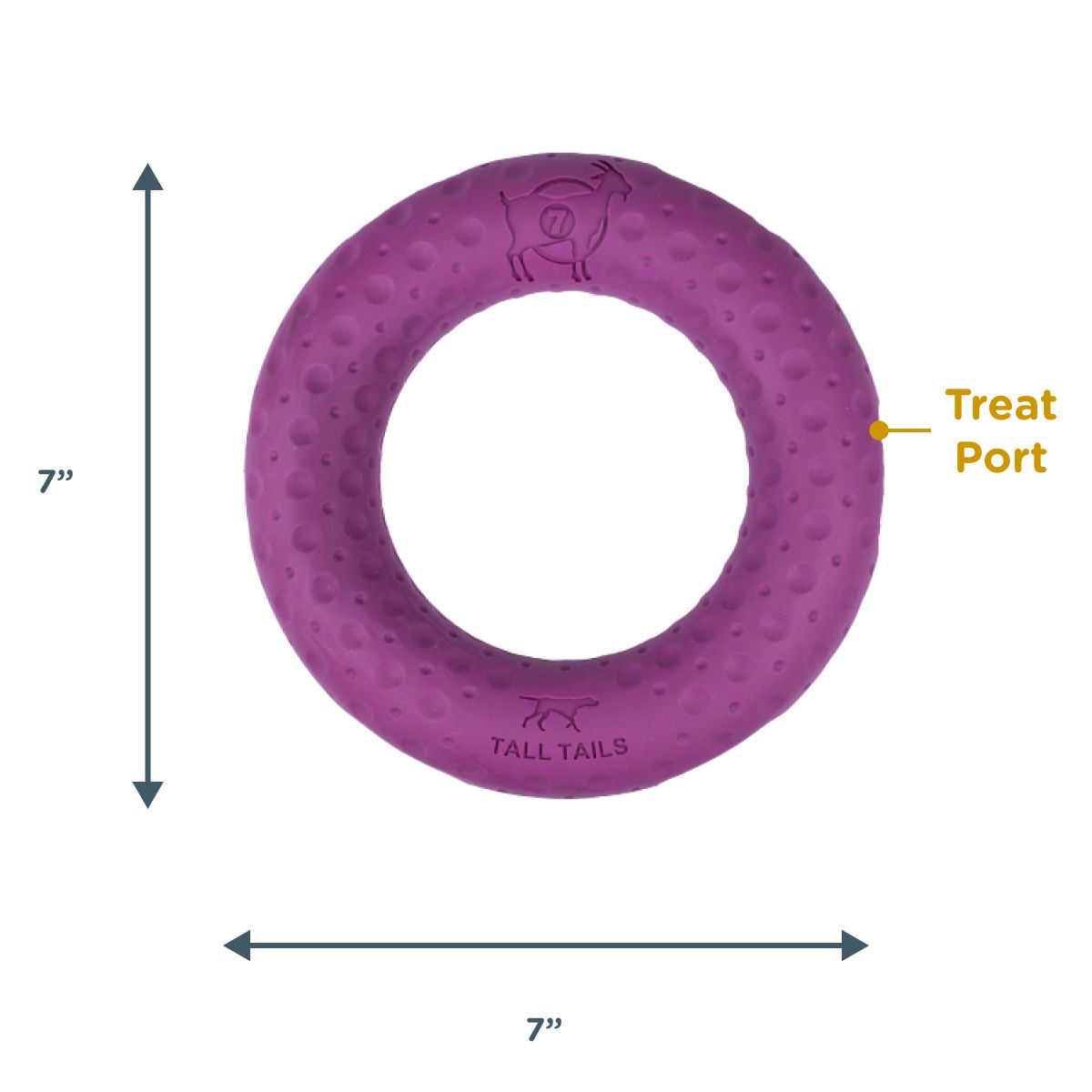 Tall Tails GOAT Sport Ring Fetch Dog Toy – 7 Inch