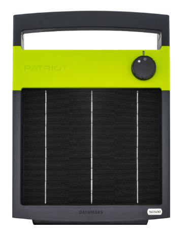 Patriot SolarGuard 500 Solar Electric Fence Energizer – 12V, 0.5 Joule, 30 Mile / 100 Acre Coverage