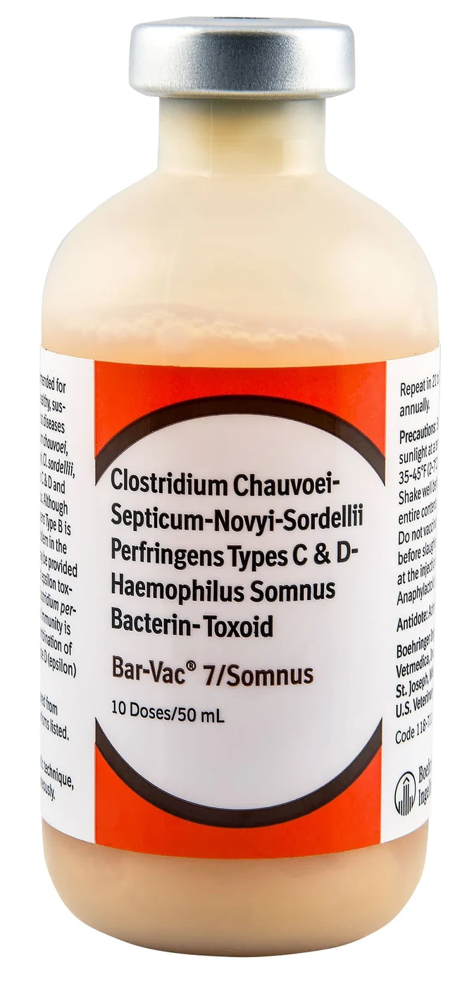 Bar-Vac 7/Somnus Cattle Vaccine(250ML)50ds