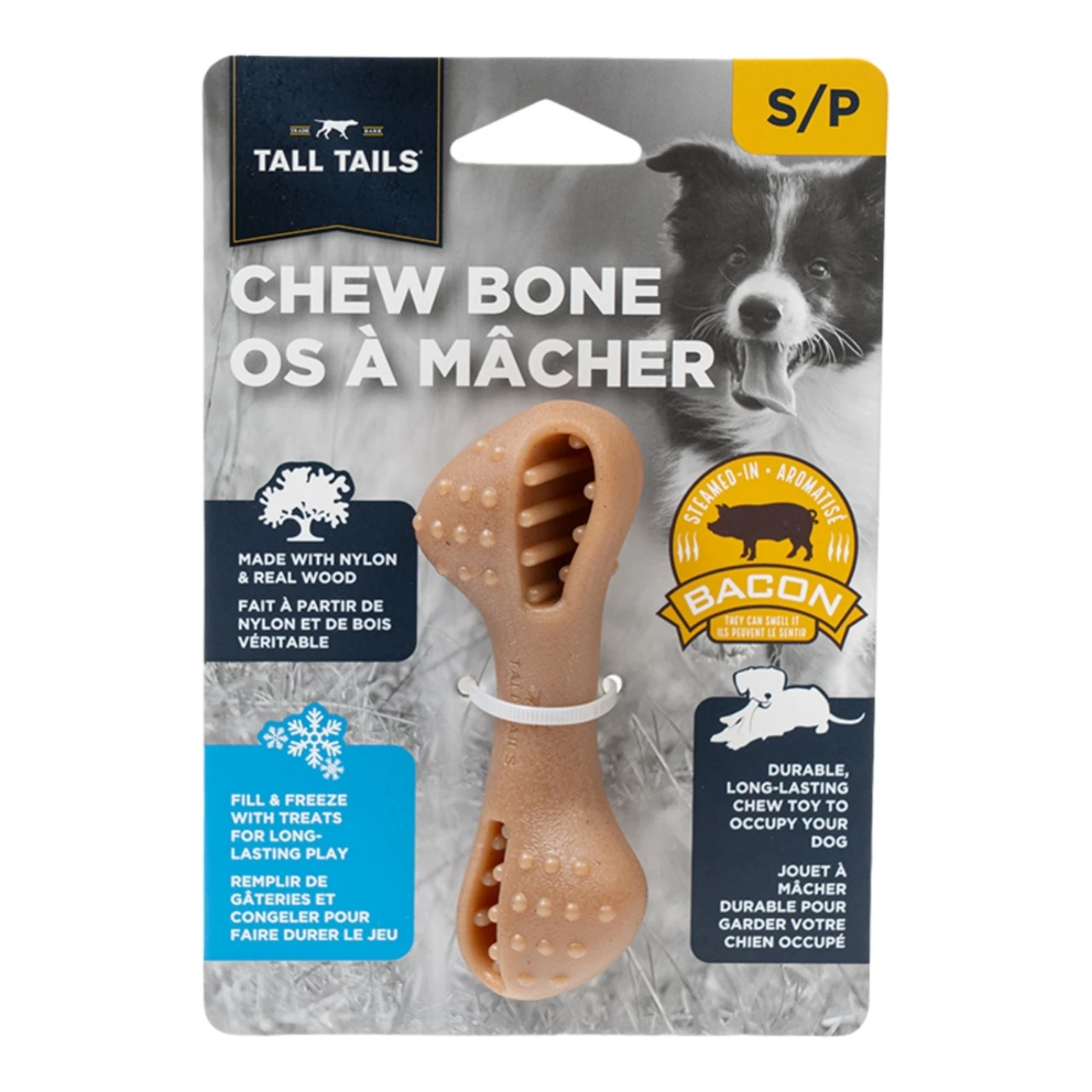 Tall Tails Freeze & Fill Chew Bone Dog Toy – Small 5 Inch