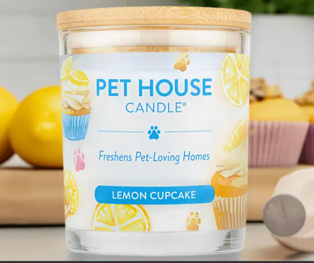 One Fur All® Pet House Candle – Lemon Cupcake, 9 oz