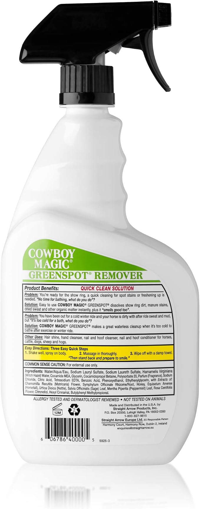 GreenSpot Remover 32 oz – Pet Stain & Odor Remover for Carpet, Rugs & Upholstery
