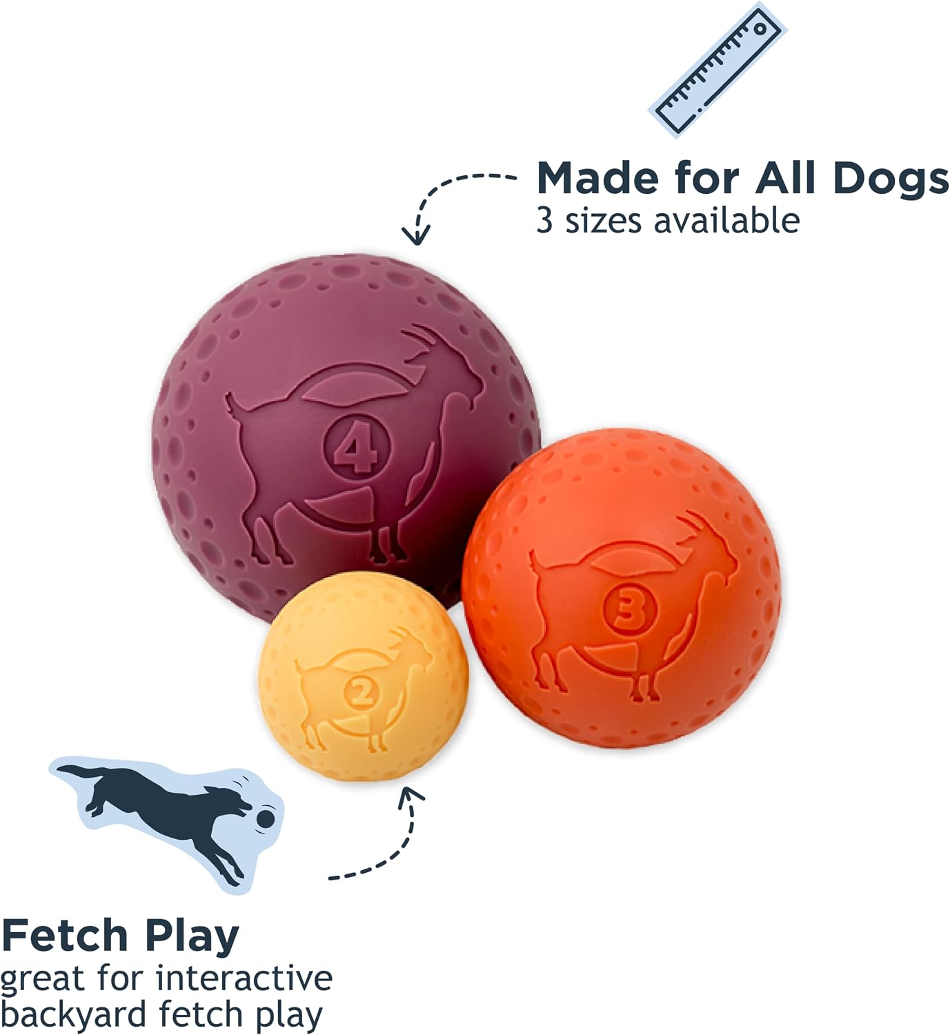 Tall Tails GOAT Sport Fetch Ball Dog Toy 