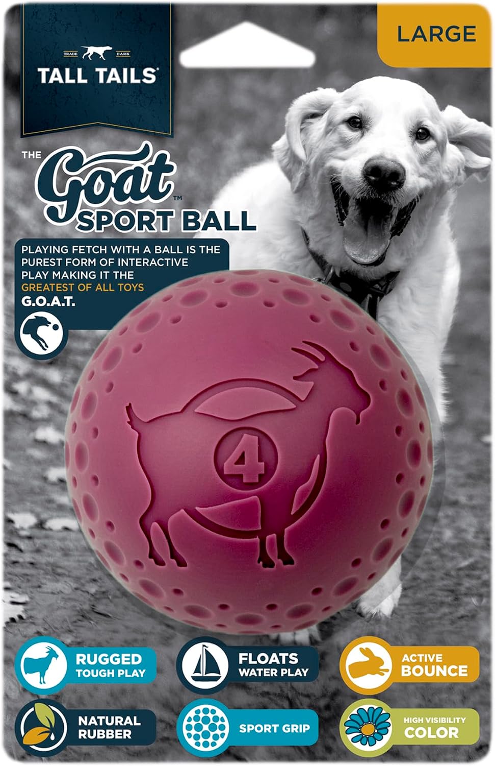 Tall Tails GOAT Sport Fetch Ball Dog Toy 