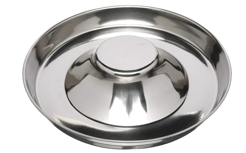 QT Dog Puppy Stainless Steel Saucer, 11 Inch – Silver — image 1