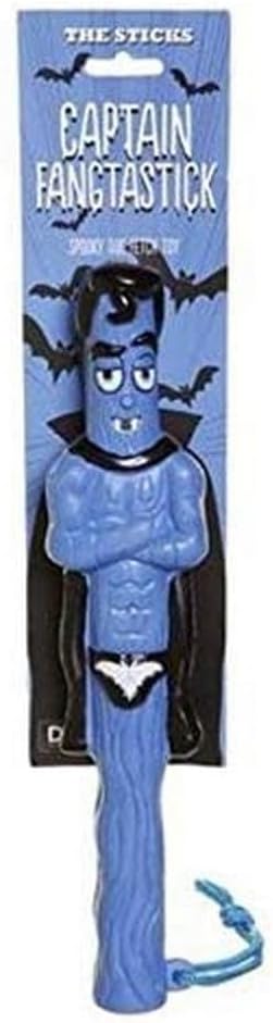 DOOG Captain Fangtastick Spooky Stick Dog Toy, 11 Inch, Recycled Rubber, Floating Fetch Toy, Halloween