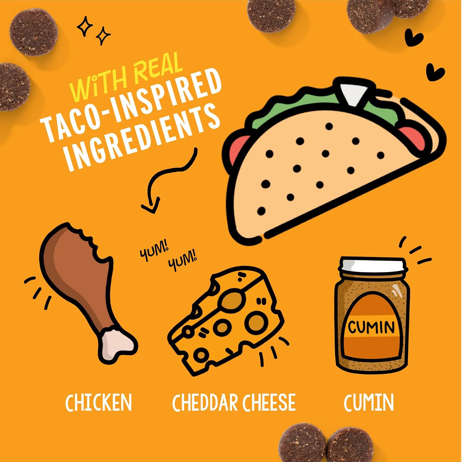 Crazy Dog Treat-Me! Mini Dog Treats, Taco, 4 oz Bag 200 Treats — image 4