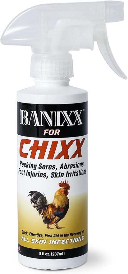 Banixx for Pecking Sores, Bumble Foot, Fowl Pox, Raw Vent Area Infection, Chicken Leg/Foot Injuries