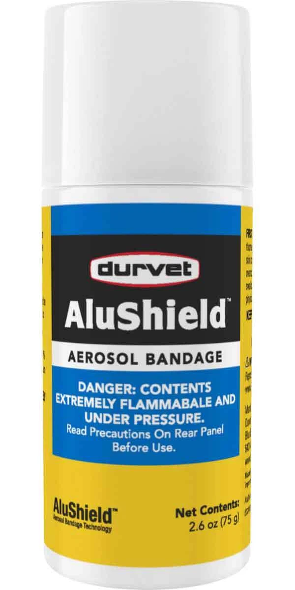 Durvet AluShield Aerosol Bandage Spray for Horses, Cattle & Livestock – 2.6 oz (75 g)