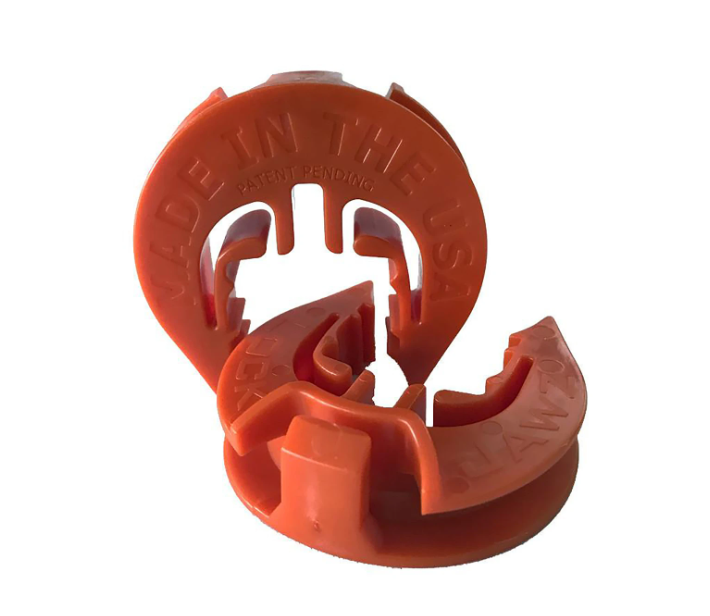 Dare Products LockJawz T-360 Orange Electric Fence T-Post Insulators – 25 Pack, 360° Universal Mount