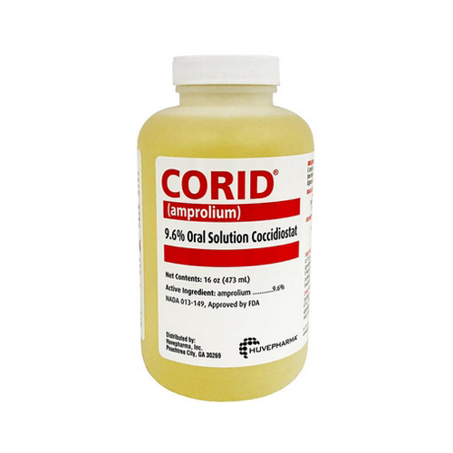 CORID 9.6% Amprolium Oral Solution for Cattle – Coccidiosis Treatment & Prevention – 16 fl oz