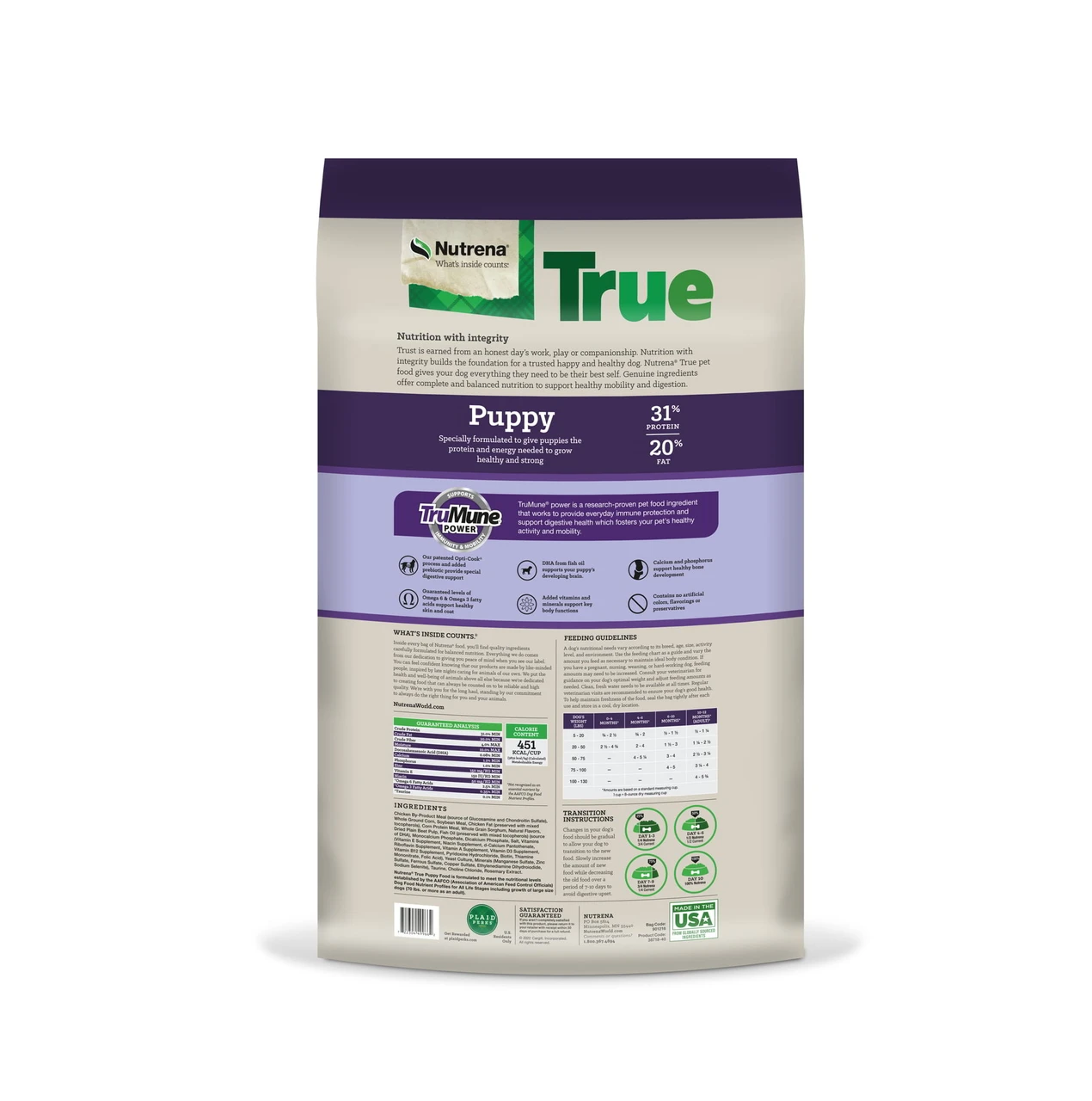 Nutrena True Puppy Dry Dog Food – 40 lb