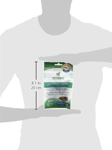 Vet’s Best Comfort Calm Soft Chews for Dogs 30 Count – 4.2 oz Calming Supplement with L-Tryptophan, Valerian & Chamomile