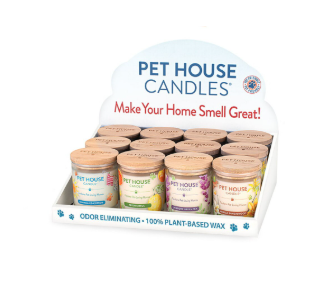 One Fur All Pet House 2024 Top-Seller Pet Odor Eliminating Candles – Assorted Fragrances, 9 oz, Case of 12
