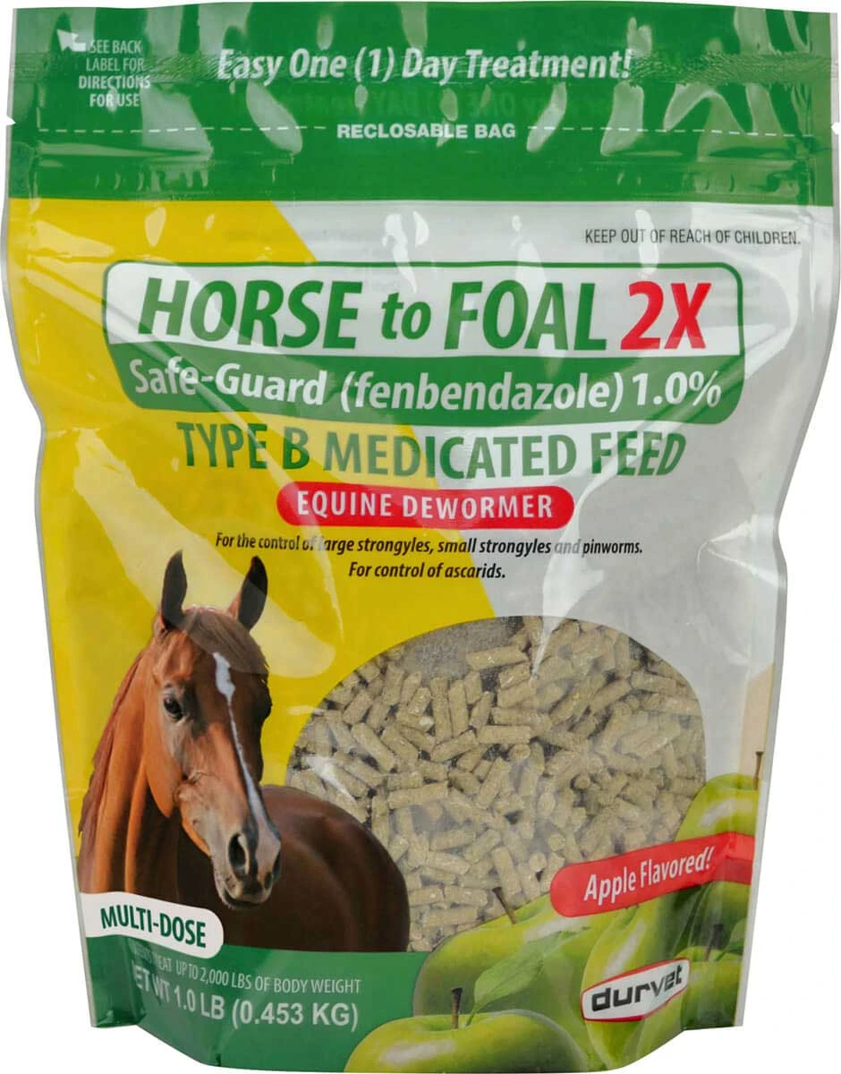 Durvet® HORSE to FOAL 2X – Medicated Feed Dewormer (1 lb)
